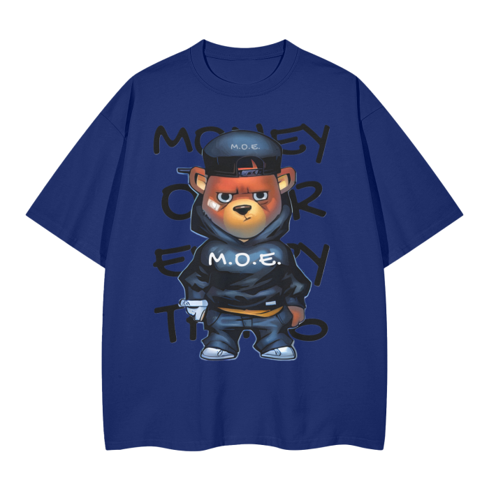M.O.E. Bear Streetwear Loose Fit FOG 100% Cotton T-Shirt MOQ1,Delivery ...